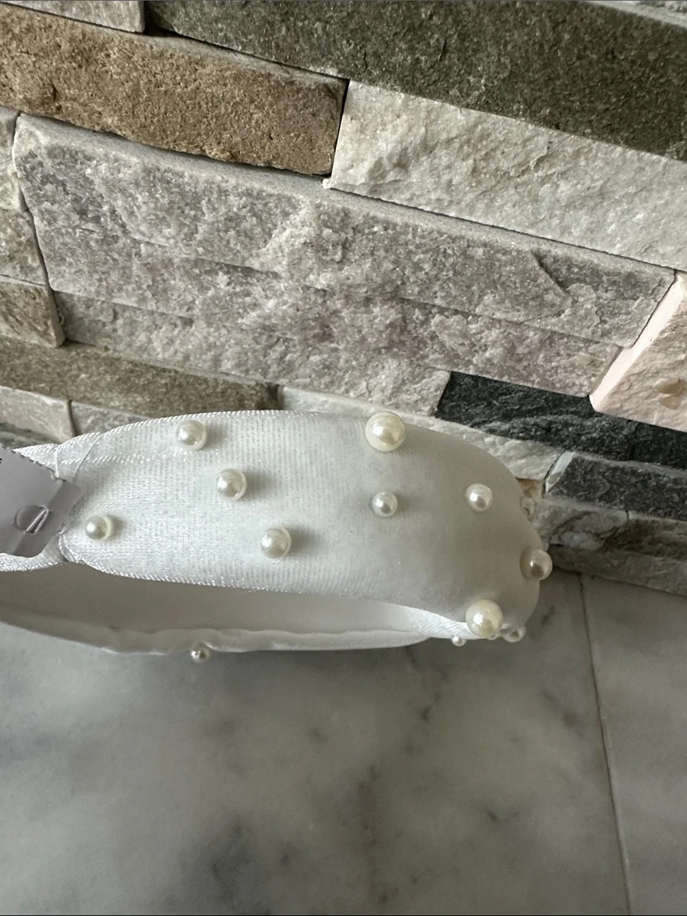 Pearlized Velvet Knot Headband